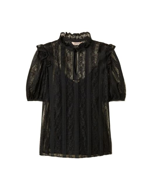 Twinset Overhemden ,Zwart ,Twin-Set Truien Zwart in het Black