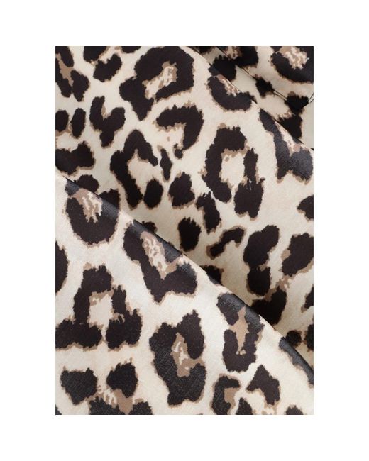 Notre-v Kleedjes ,Veelkleurig ,Polyester Elegante Zwarte Midi Jurk in het Brown
