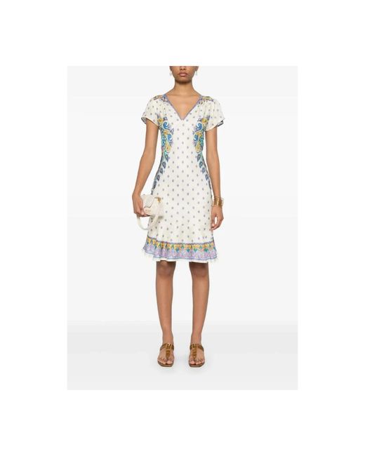 Etro Kleedjes ,Veelkleurig ,Mini Jurk in het White