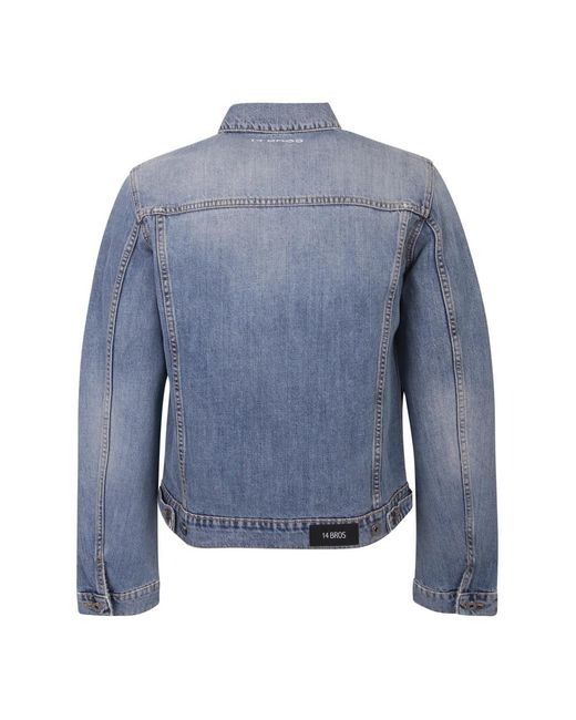 14 Bros Jackets > Denim Jackets in het Blue voor heren
