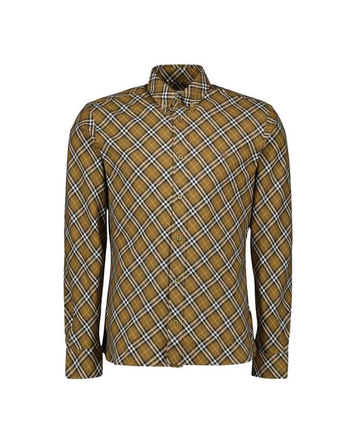 Casual Shirts di Burberry in Green da Uomo