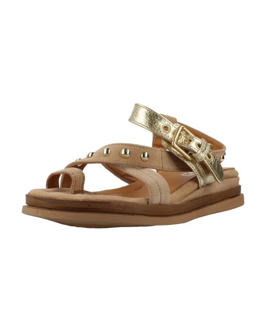 Mjus Brown Flat Sandalen