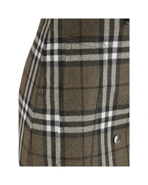 Burberry Green Short Skirts