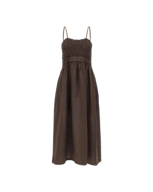 Maurizio Mykonos Brown Midi Dresses