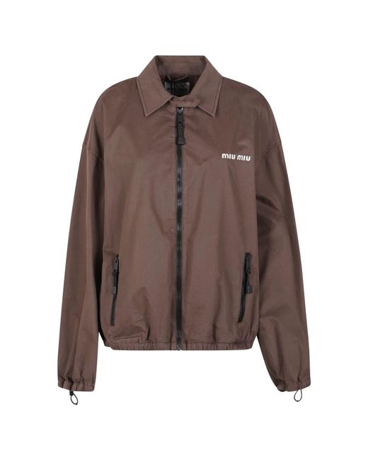 Light Jackets Miu Miu de color Brown