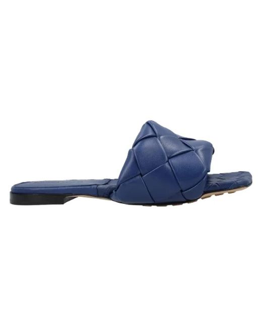 Bottega Veneta Blue Sliders