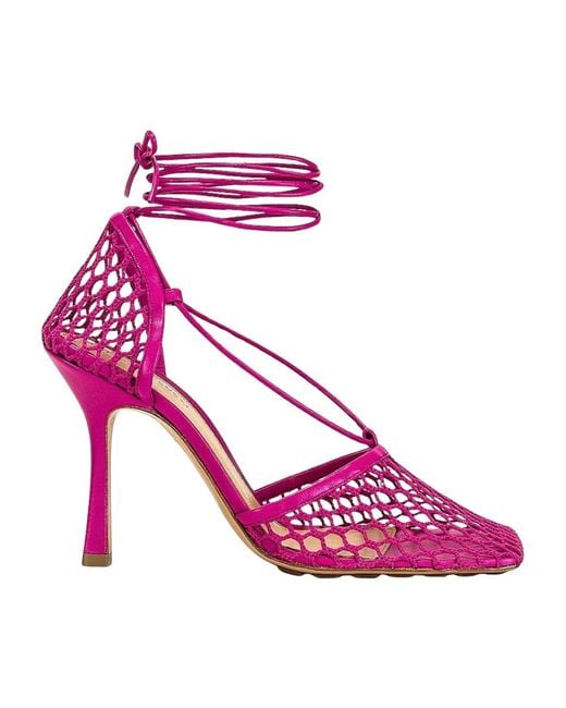 Bottega Veneta Pink High Heel Sandals