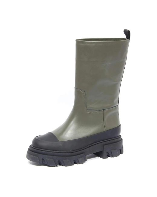 Ganni Green High Boots