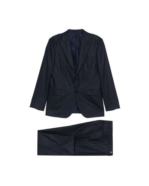 Brioni Blue Single Breasted Suits for men