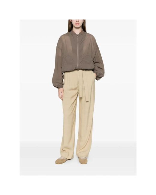 Herno Polyamide Bomber Jacket in het Brown