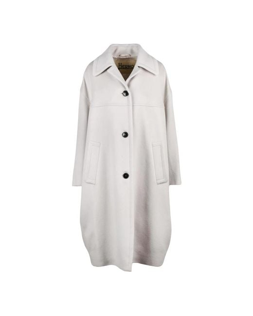 Single-Breasted Coats Herno de color Gray