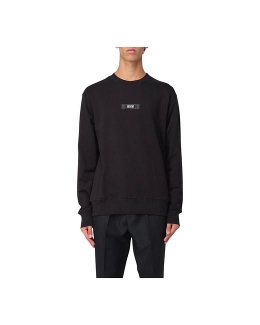 Versace Jeans Couture Schwarzer Crewneck Sweatshirt Für Männer in Black für Herren