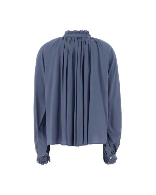 PT Torino Claudia Ruffle Blouse in het Blue