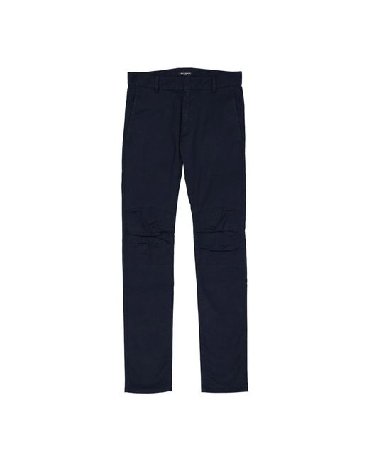 Trousers > slim-fit trousers Balmain pour homme en coloris Blue