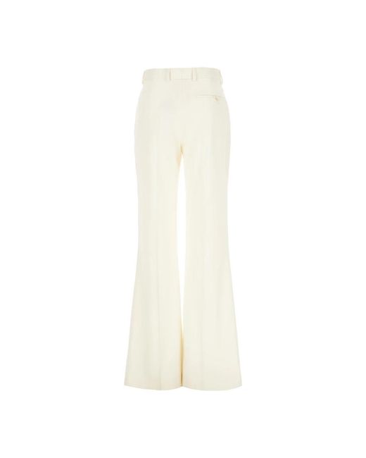 Stella McCartney White Wide Trousers