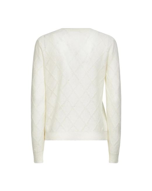 Blanca Vita White Cashmere Knitwear