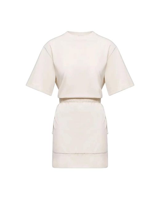 Moncler Natural Short Dresses