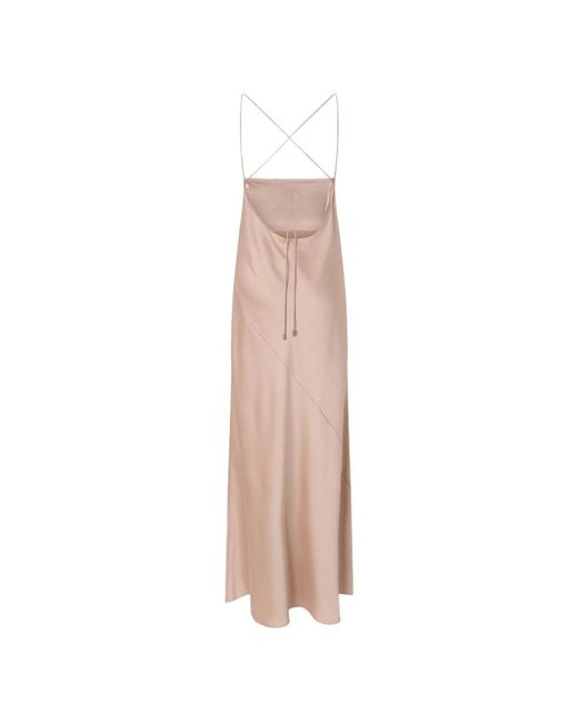 Pinko Kleedjes ,Roze ,Polyester Farro Dress in het Natural