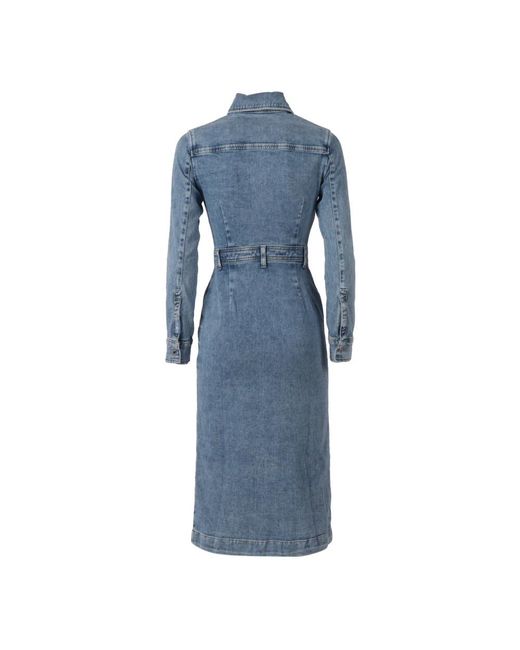 7 For All Mankind Blue Shirt Dresses
