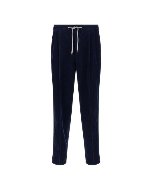 Brunello Cucinelli Slim-Fit Broek in het Blue voor heren