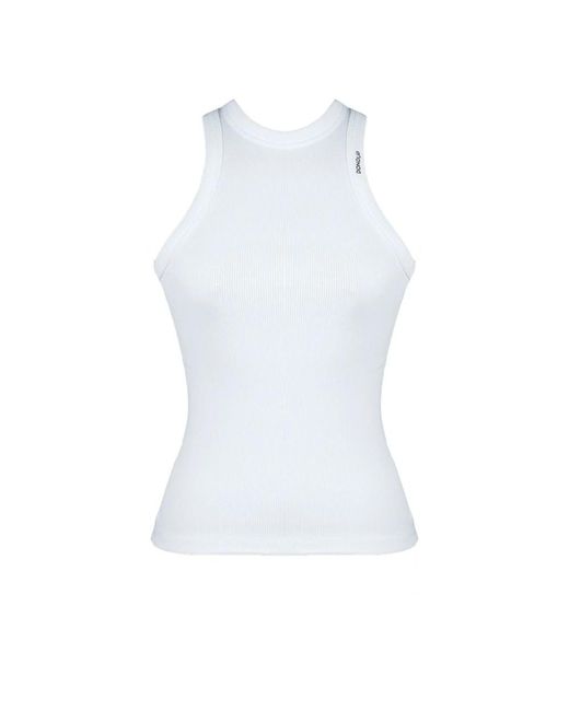Dondup White Sleeveless Tops
