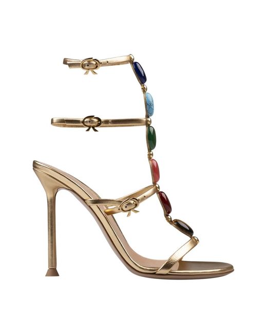 Gianvito Rossi Metallic High Heel Sandals