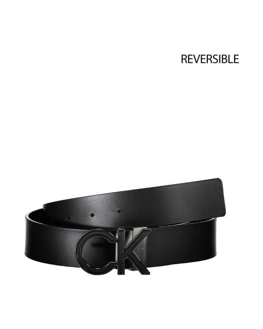 Calvin Klein Schwarzer ledergürtel in Black für Herren