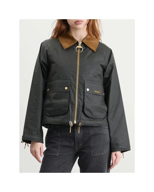 Barbour Fitness ,Groen ,Katoen Marron Waxed Jacket in het Gray