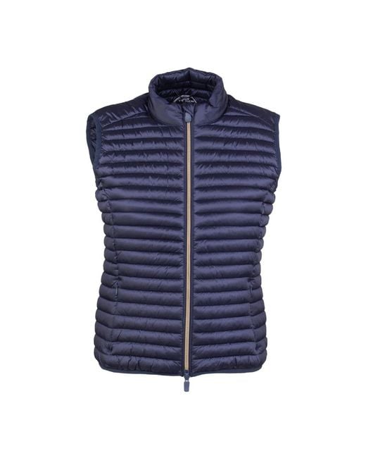 Save The Duck Jassen ,Blauw ,Nylon Arabella Gewatteerde Gilet in het Blue