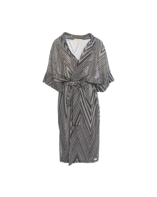 Kaos Gray Belted Coats