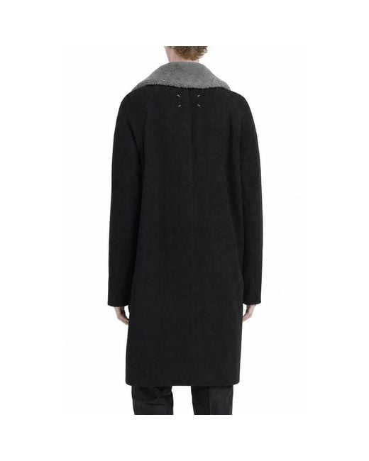Maison Margiela Black Single-Breasted Coats for men