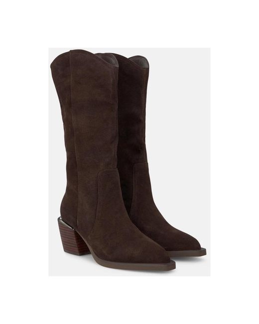 Alma En Pena. Brown Cowboy & Biker Boots