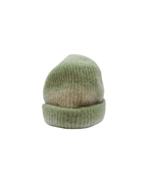 Altea Accessoires ,Veelkleurig ,Zachte Geribbelde Groene En Alpaca Muts in het Green