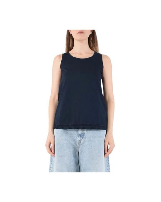Max Mara Blue Sleeveless tops