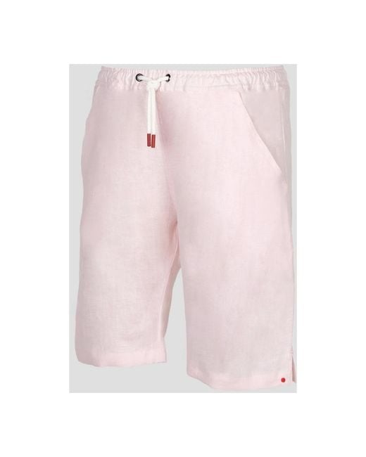 Kiton Pink Casual Shorts for men