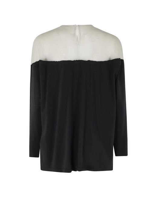 MM6 by Maison Margiela Black Long Sleeve Tops