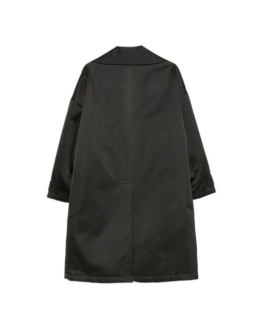 Single-Breasted Coats Plan C de color Black