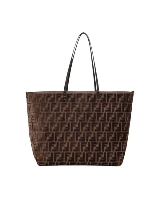 Fendi Brown Braune Shoppingtasche Grande Roll