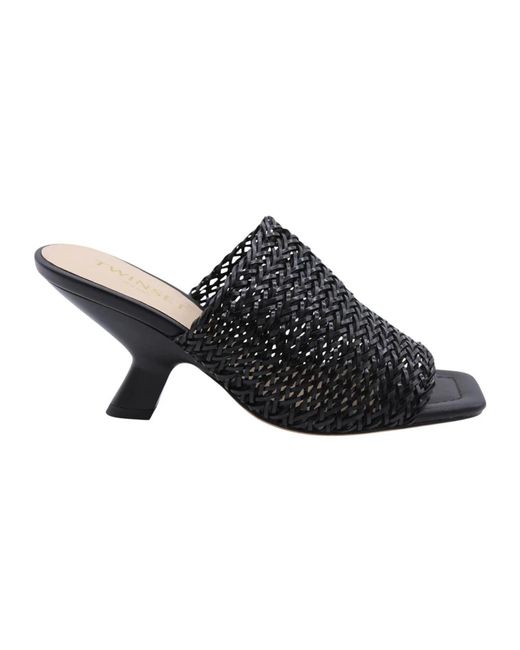 Heeled Mules Twinset de color Black