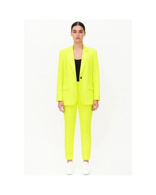 Clips Yellow Slim-Fit Trousers