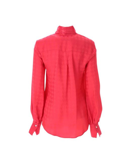 MSGM Red Jacquard-Hemd