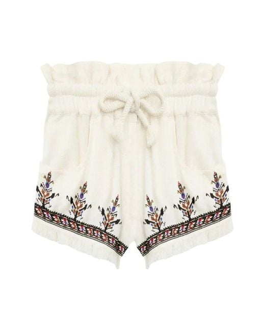 Isabel Marant Natural Ecru Shorts Sh0188Fac1J10E