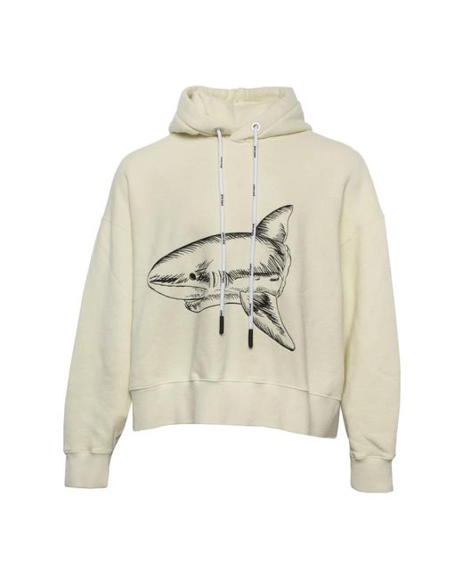 Palm Angels White Hoodies for men