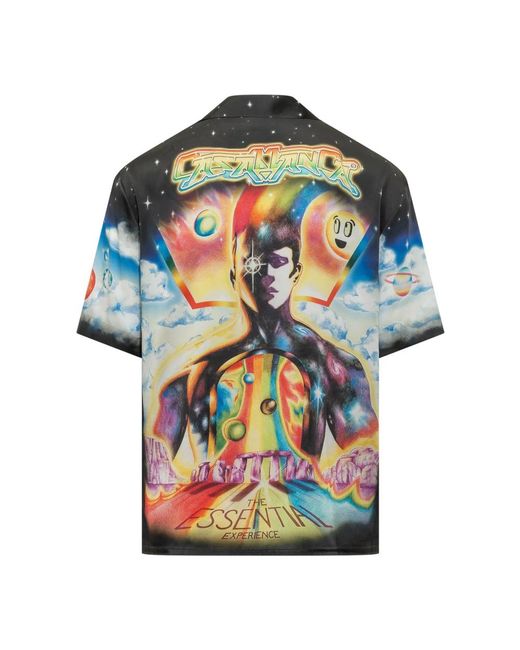 Casablanca Blue Short Sleeve Shirts for men