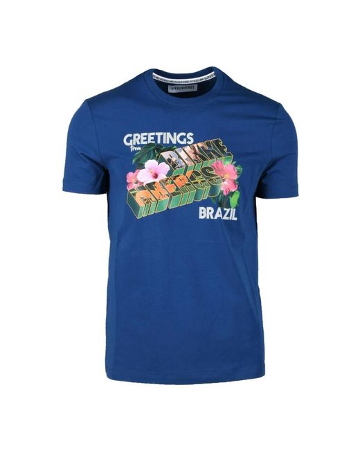 Bikkembergs Blue T-Shirts for men