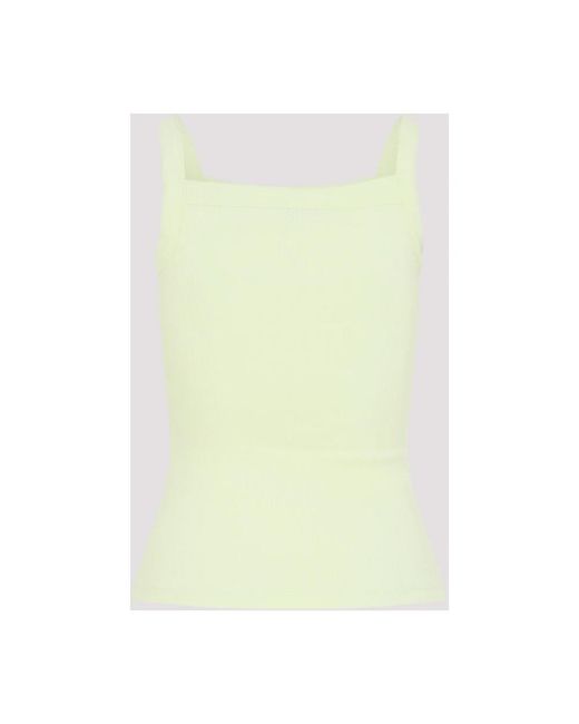 PANGAIA Yellow Sleeveless Tops