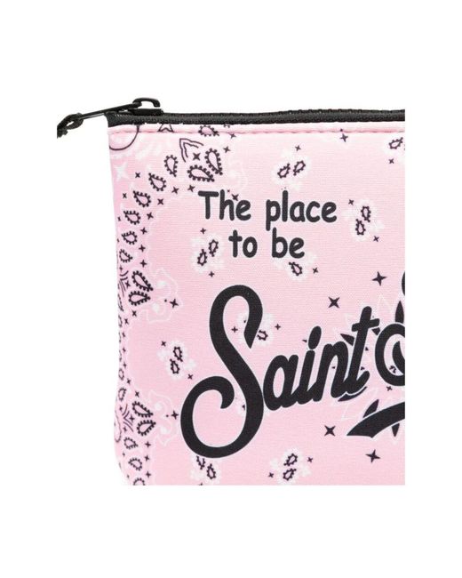 Mc2 Saint Barth Pink Flamingo Logo Print Handgelenkriemen