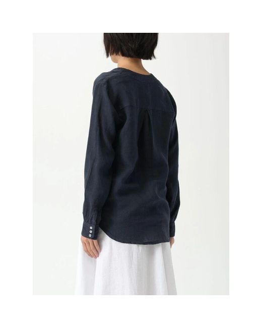 Blouses 120% Lino de color Blue
