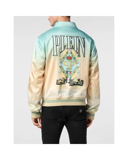 Philipp Plein Jassen ,Veelkleurig ,Satijn Bomberjack in het Green voor heren