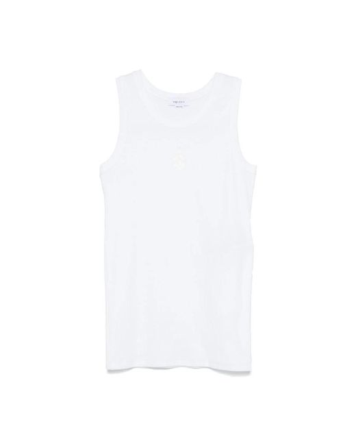 McQueen White Cotton Blend Top for men